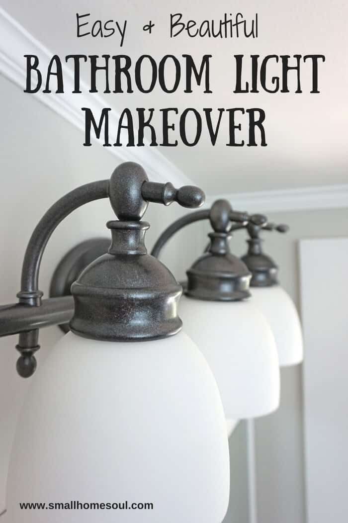 Bathroom Light Makeover With Paint