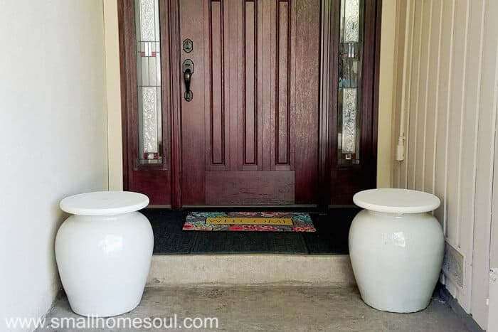 Easy front porch makeover anyone can do and create a welcoming spot for friends and family.