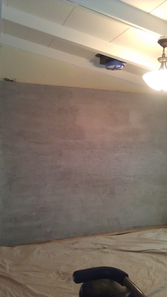 Concrete Skim coated wall is dry.